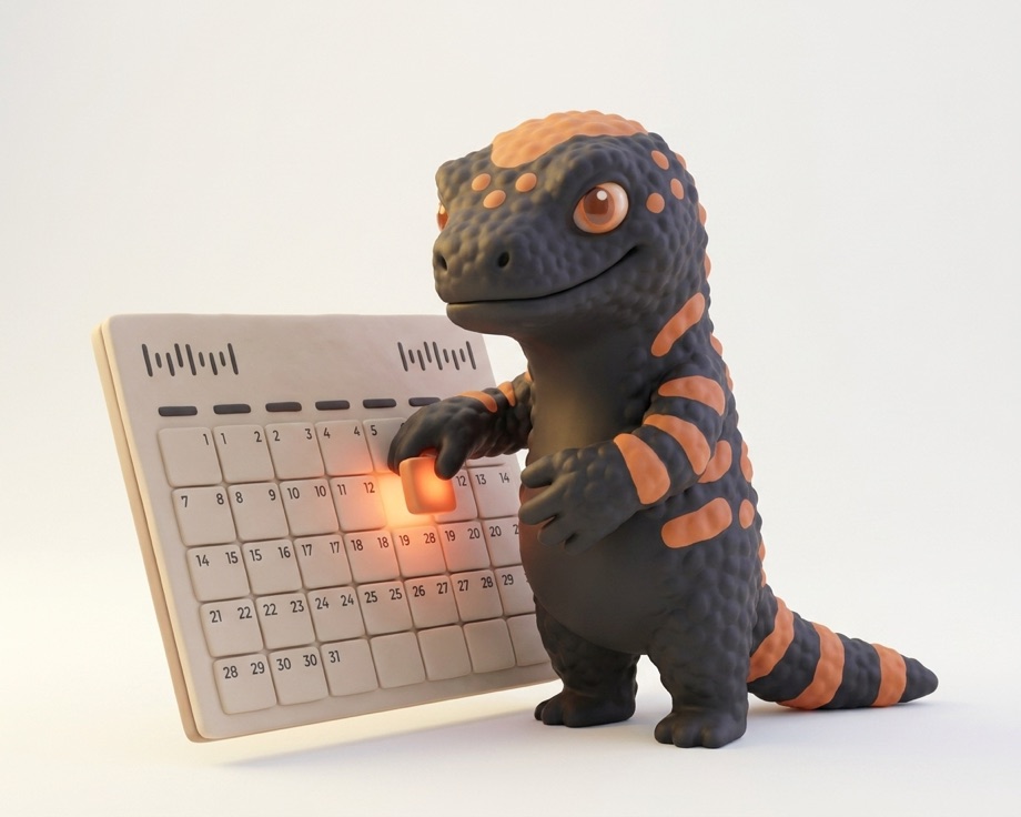 Monty placing a new booking onto the calendar