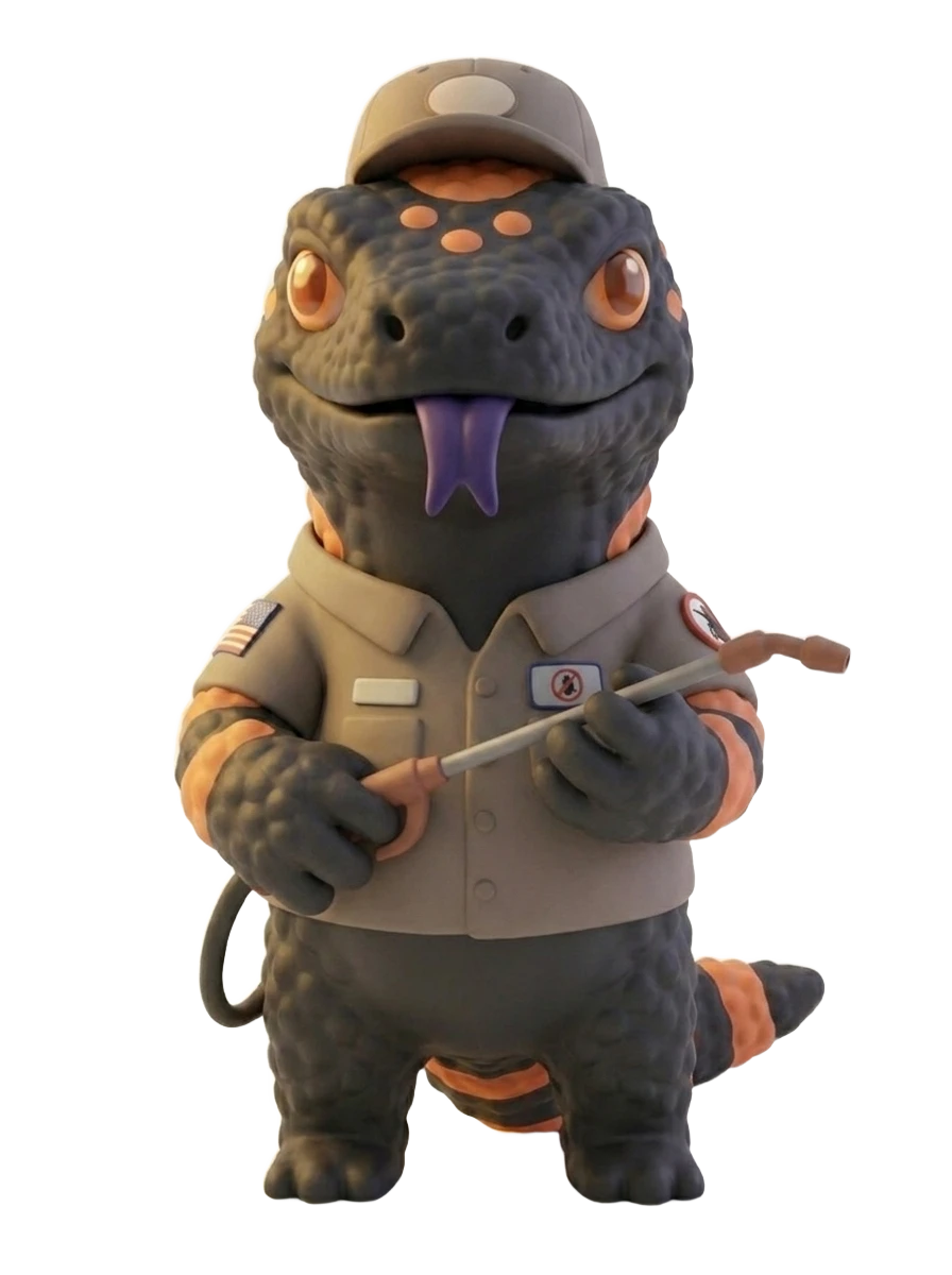 Monty pest-control secret-agent sprayer