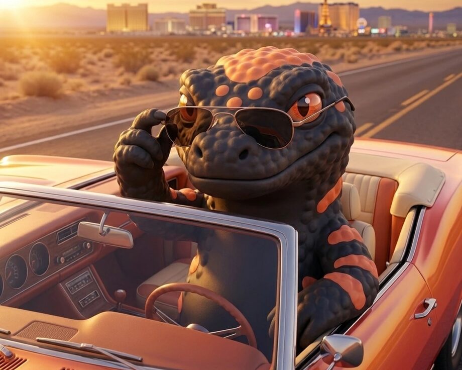 Monty in a convertible, ready to roll: get in, let's book you some jobs