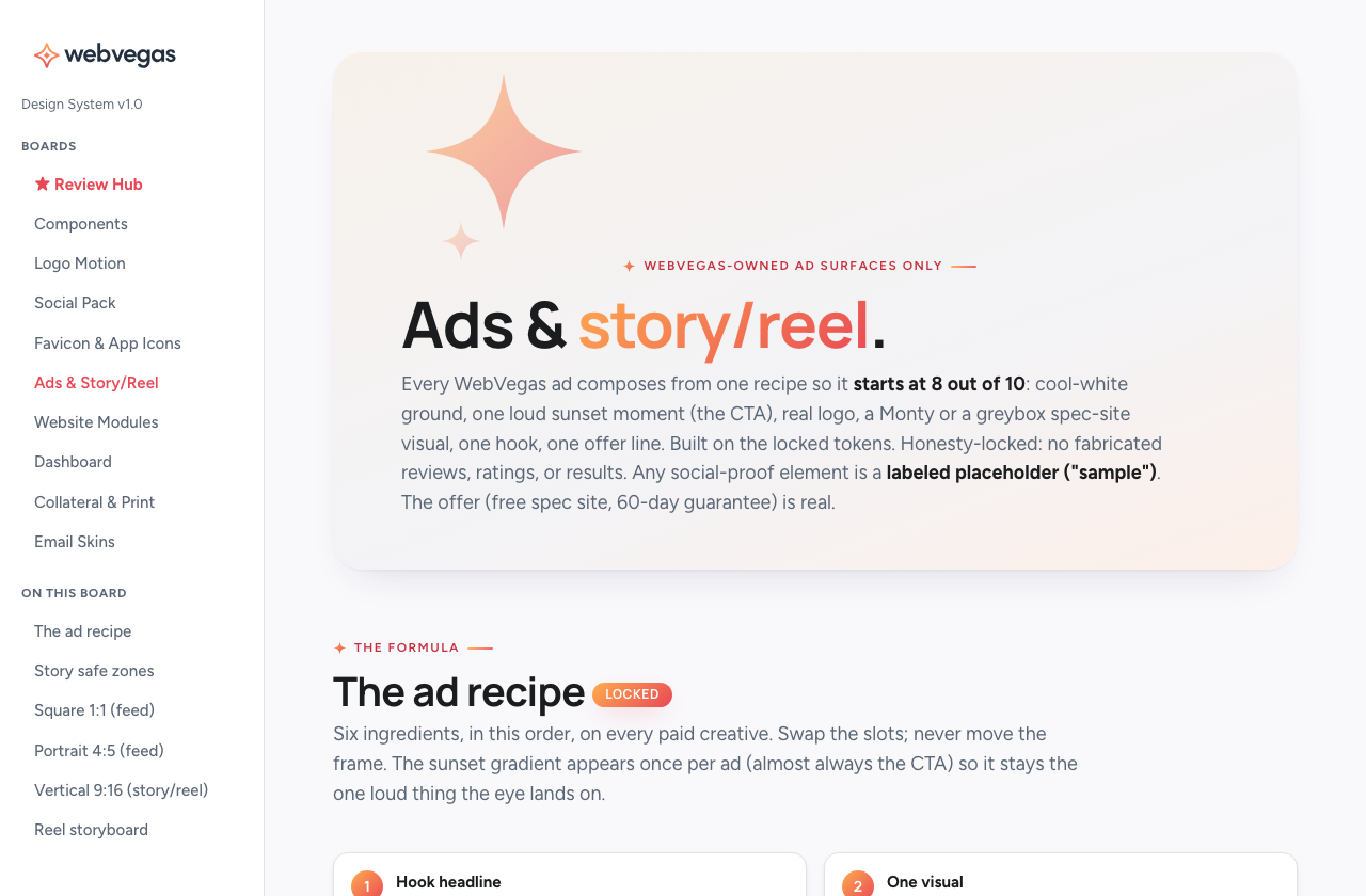 Ads and Reels board preview